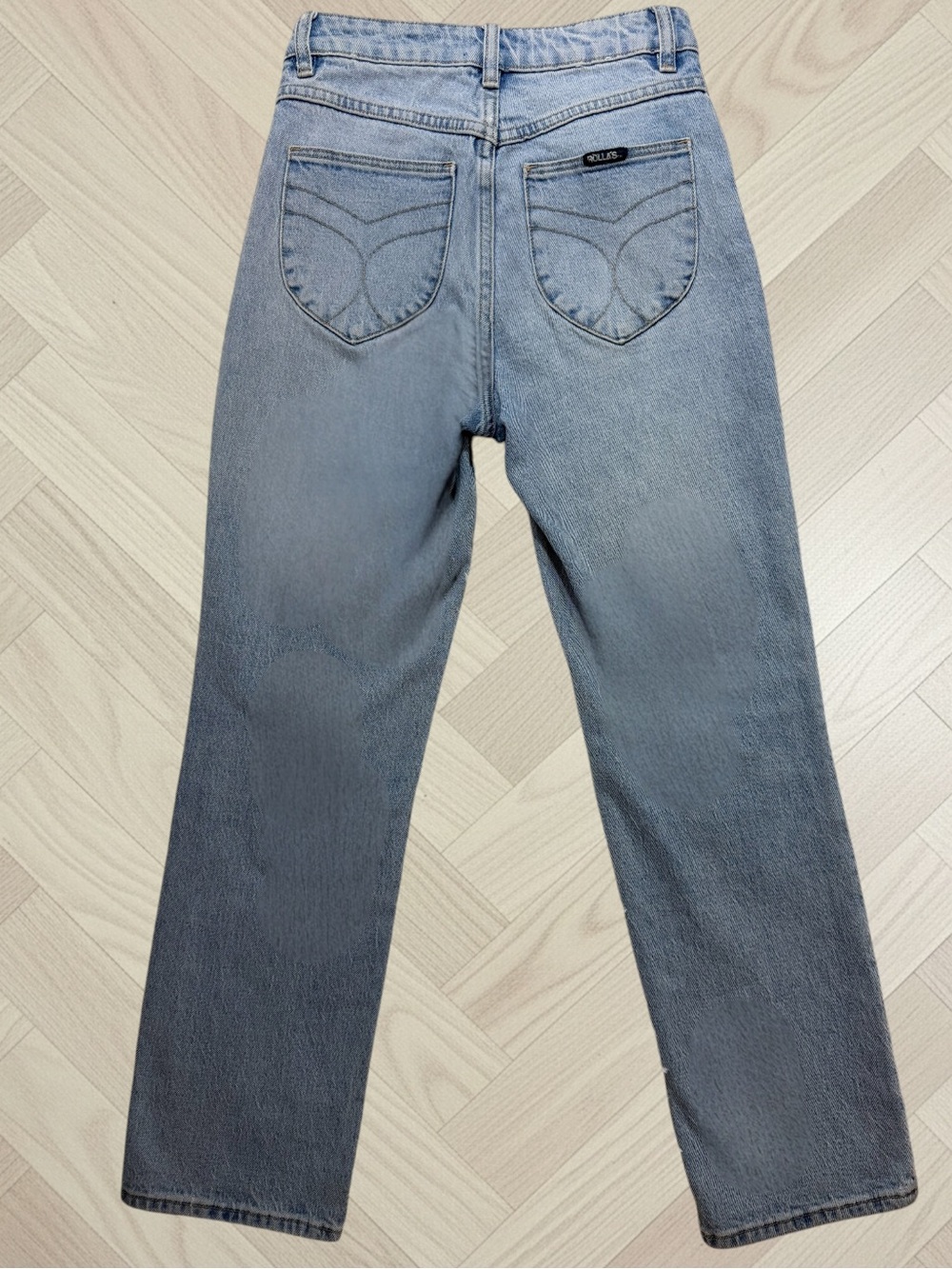 ROLLA’S Original High Rise Straight Jeans in G’day Mate Wash Cotton Size 25 - Picture 4 of 9